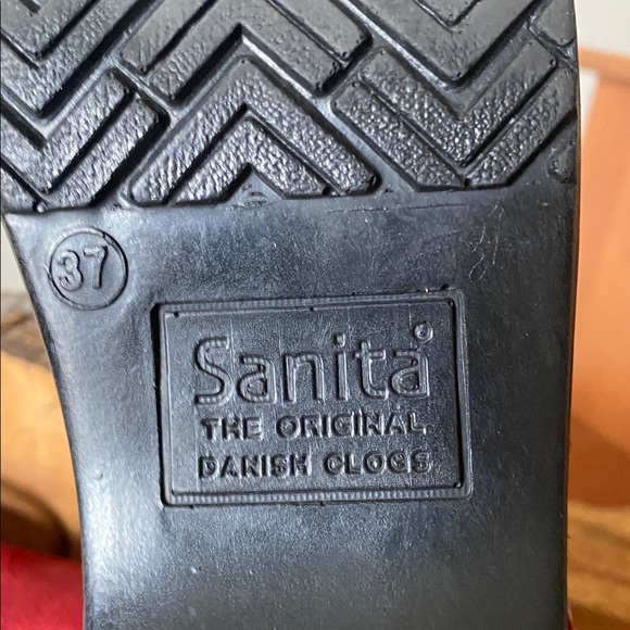 Sanita Red Suede Leather Pro Professional Clogs - Picture 6 of 7